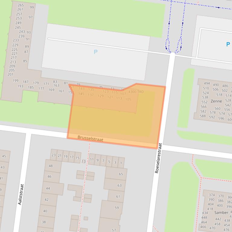 Kaart van postcodegebied 4826JB.