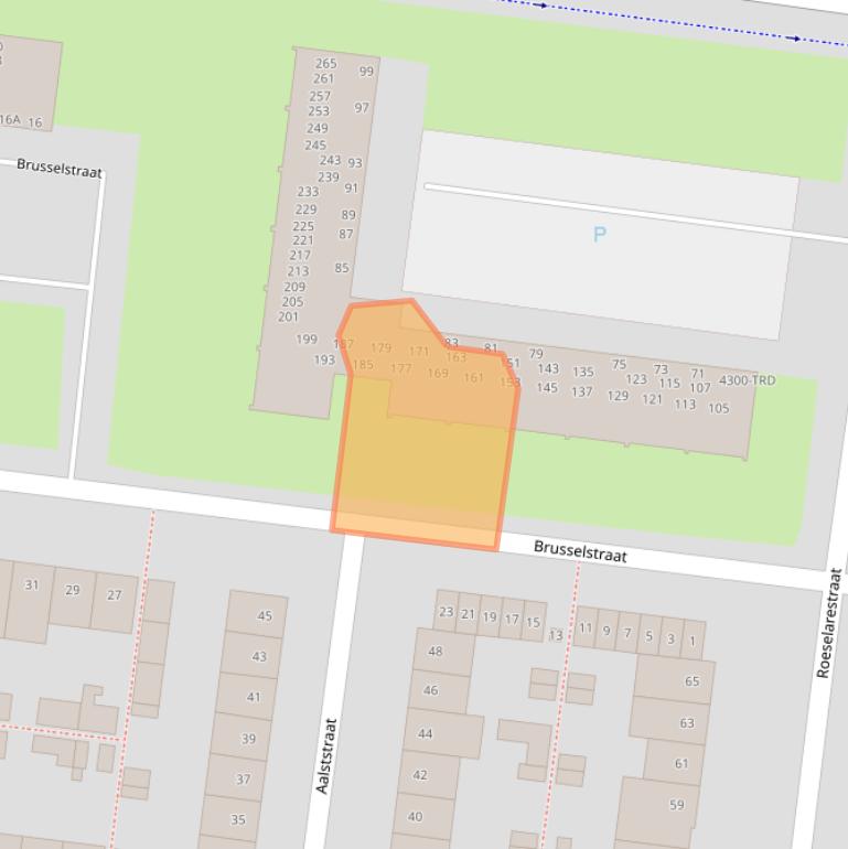 Kaart van postcodegebied 4826JC.
