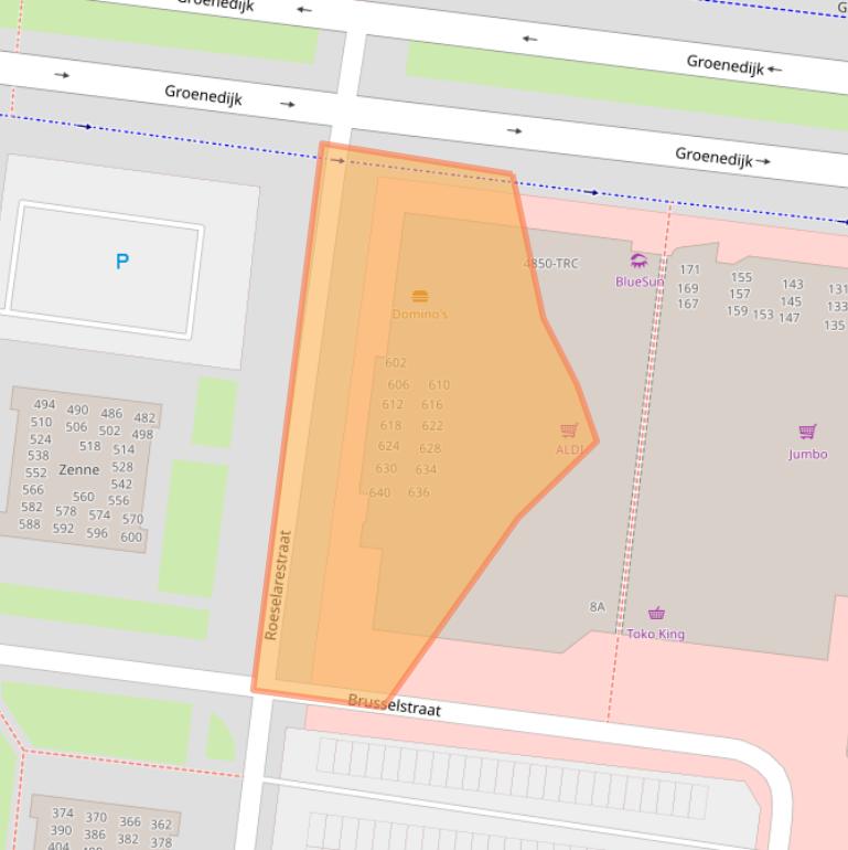 Kaart van postcodegebied 4826JW.