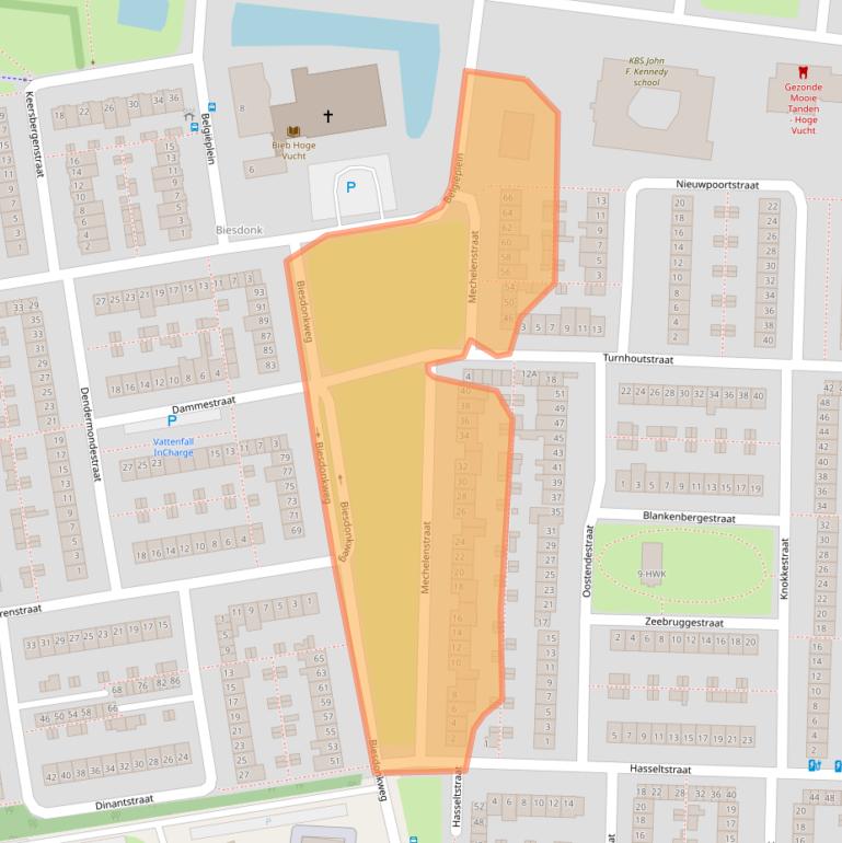 Kaart van postcodegebied 4826KN.