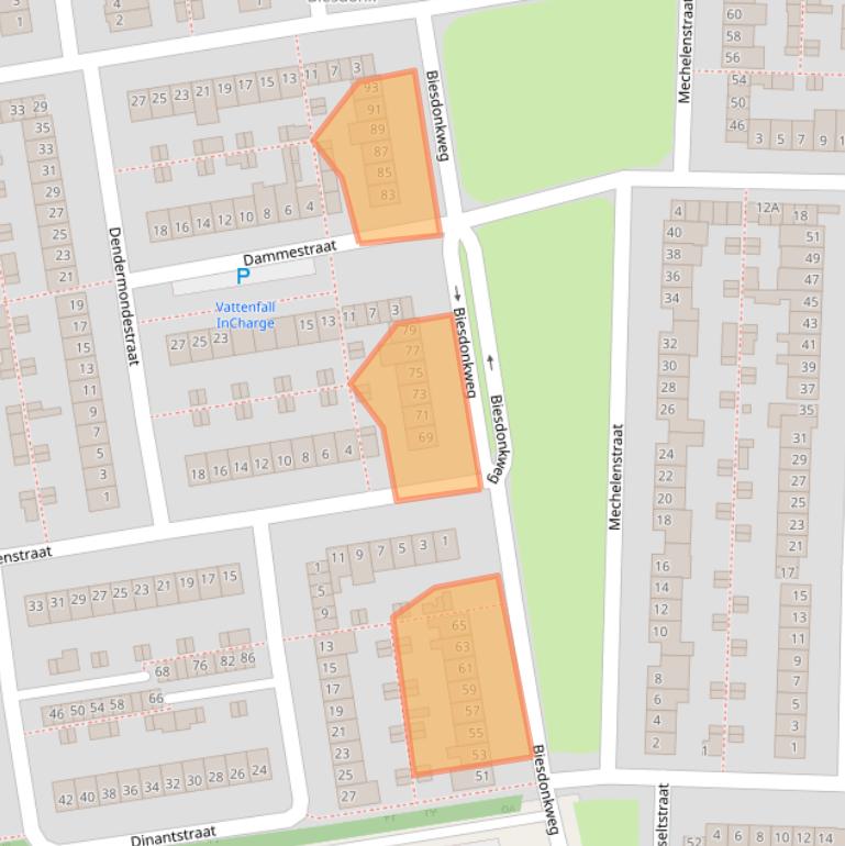 Kaart van postcodegebied 4826KP.