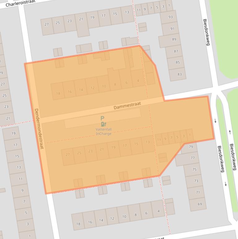 Kaart van postcodegebied 4826LB.