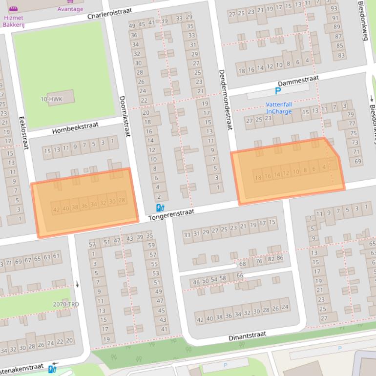 Kaart van postcodegebied 4826LG.