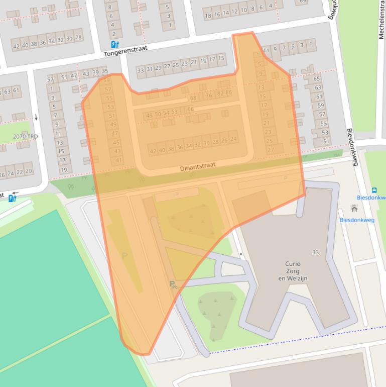 Kaart van postcodegebied 4826LH.