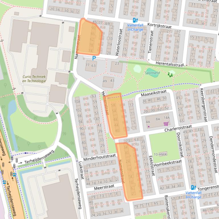 Kaart van postcodegebied 4826LL.