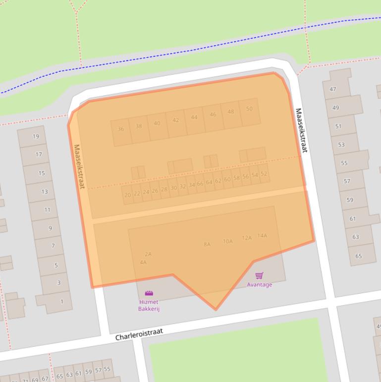 Kaart van postcodegebied 4826LS.