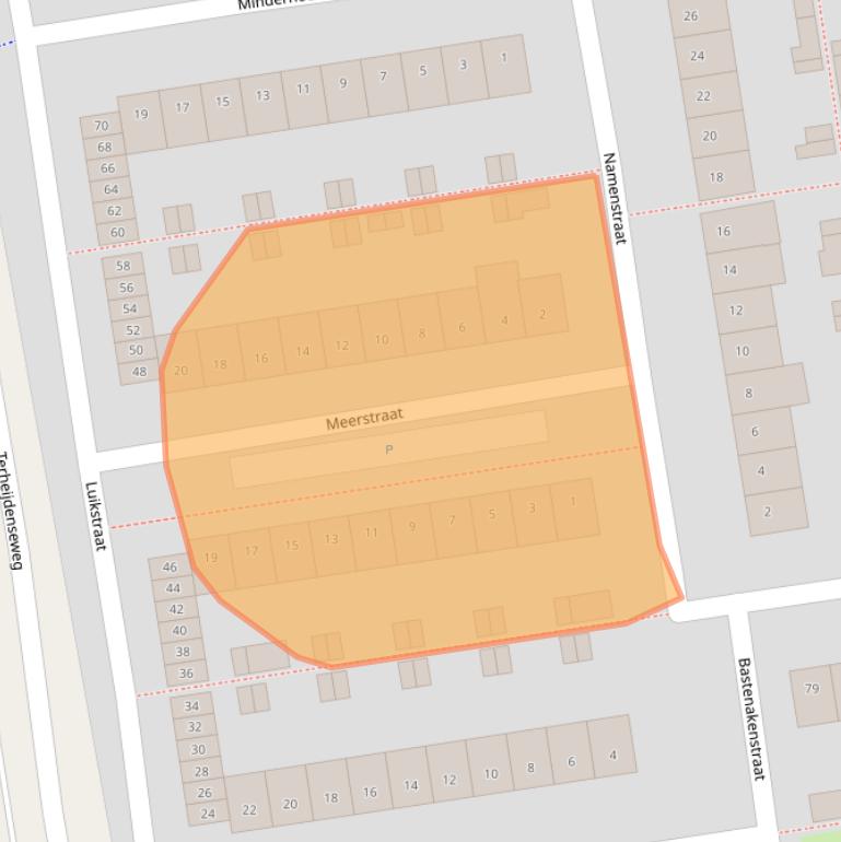 Kaart van postcodegebied 4826NA.