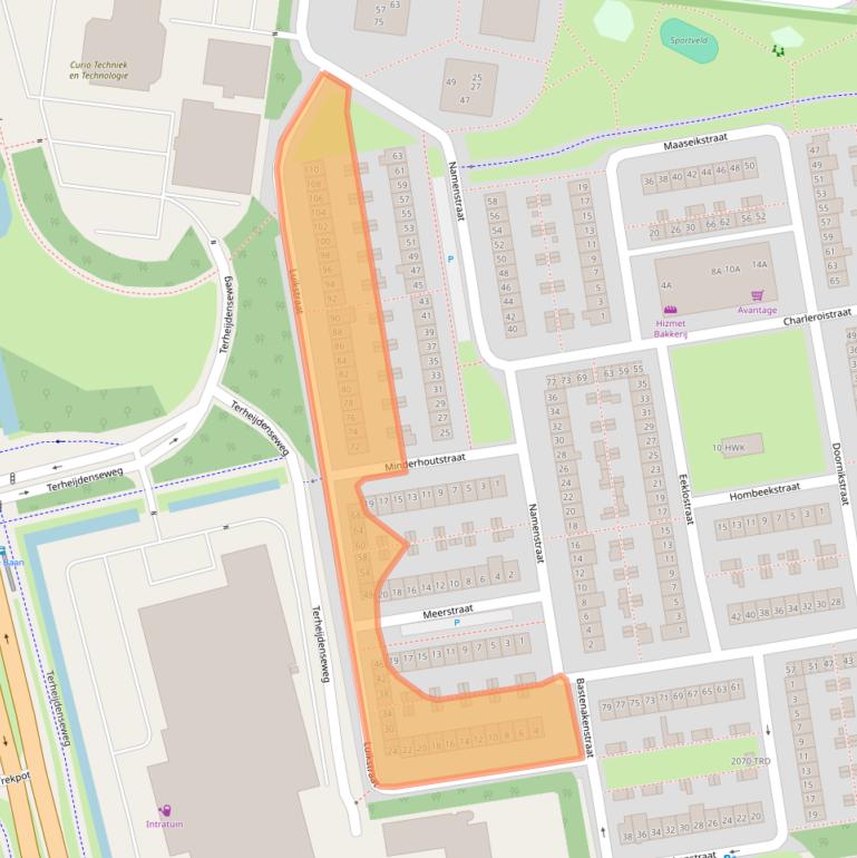 Kaart van postcodegebied 4826NC.
