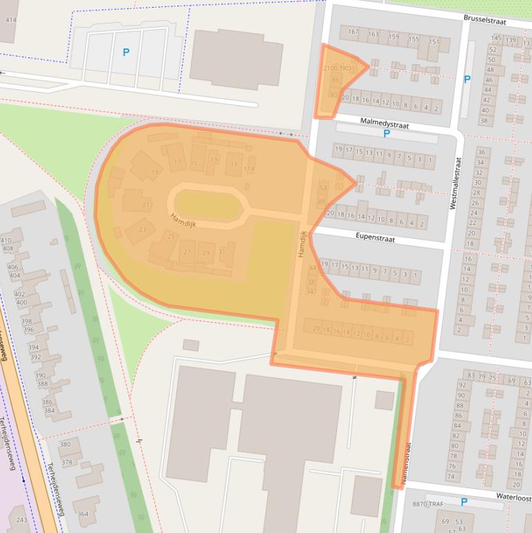 Kaart van postcodegebied 4826ND.