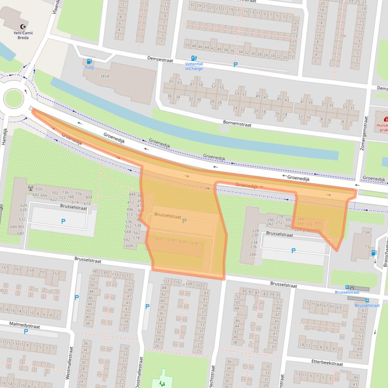 Kaart van postcodegebied 4826NM.