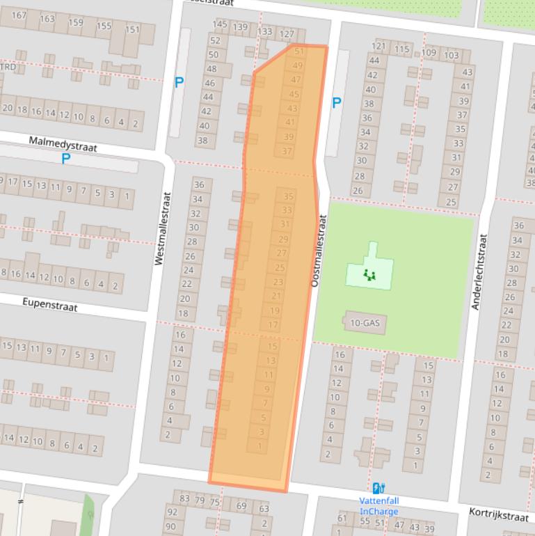 Kaart van postcodegebied 4826PB.