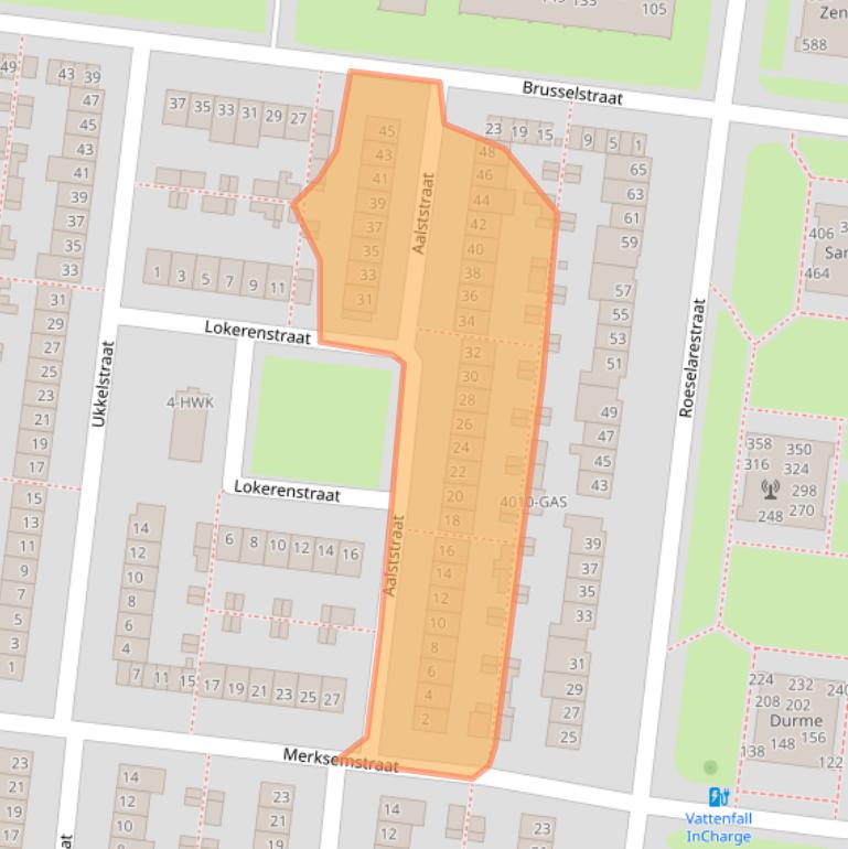 Kaart van postcodegebied 4826PR.