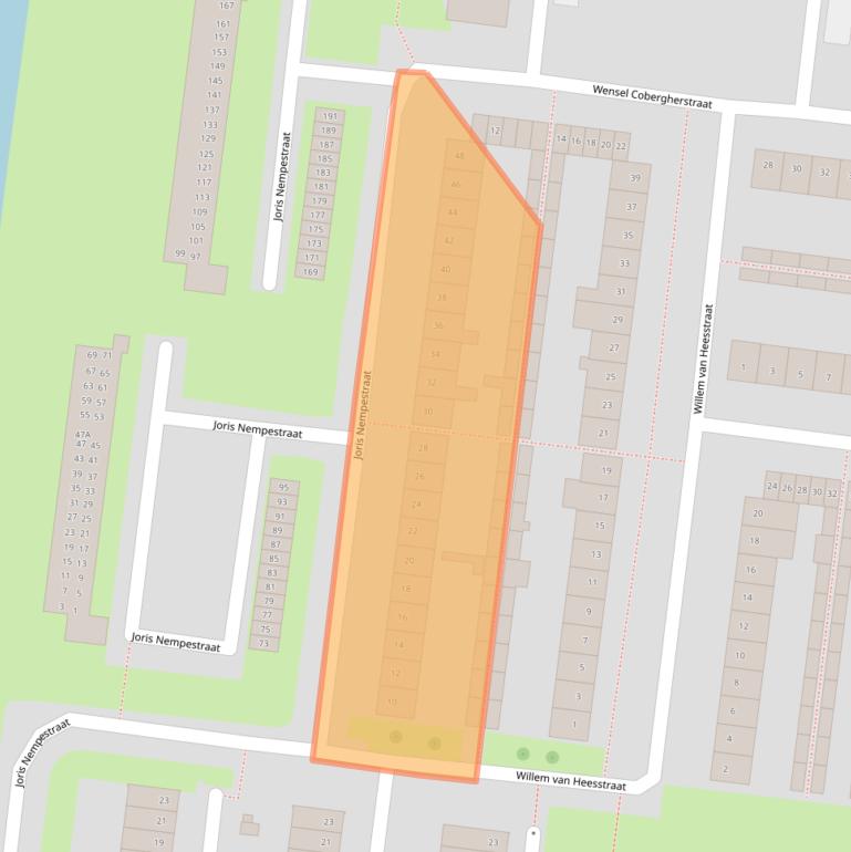 Kaart van postcodegebied 4827AA.