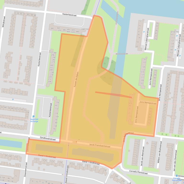 Kaart van postcodegebied 4827AB.