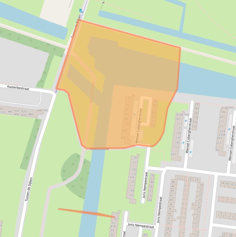 Kaart van postcodegebied 4827BA.