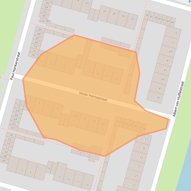 Kaart van postcodegebied 4827CG.