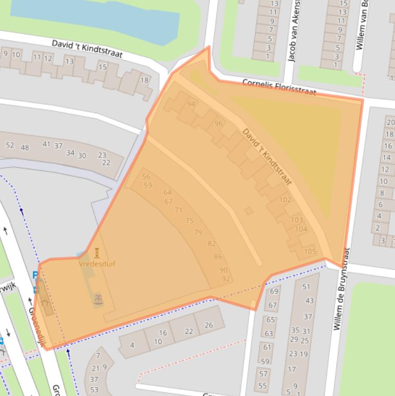 Kaart van postcodegebied 4827CS.