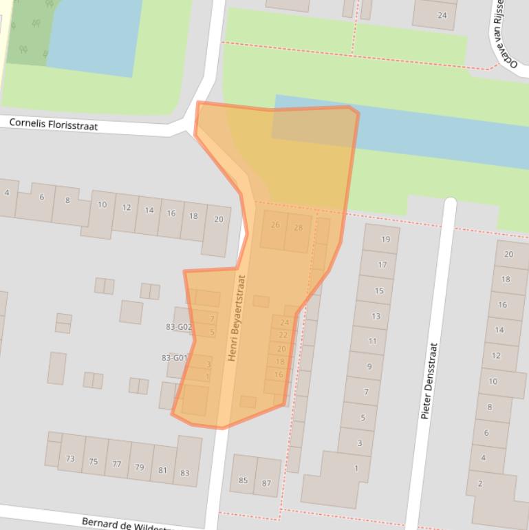 Kaart van postcodegebied 4827EW.