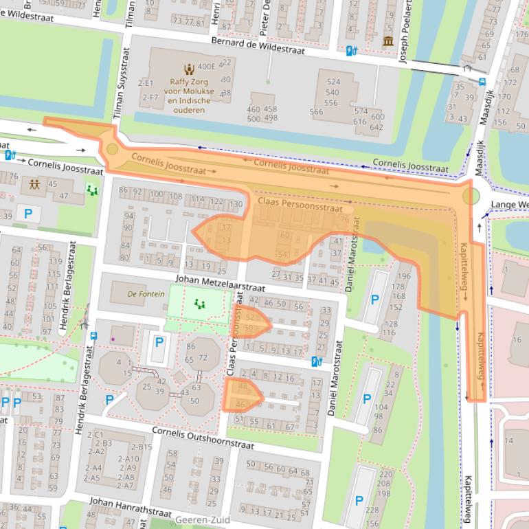 Kaart van postcodegebied 4827GB.