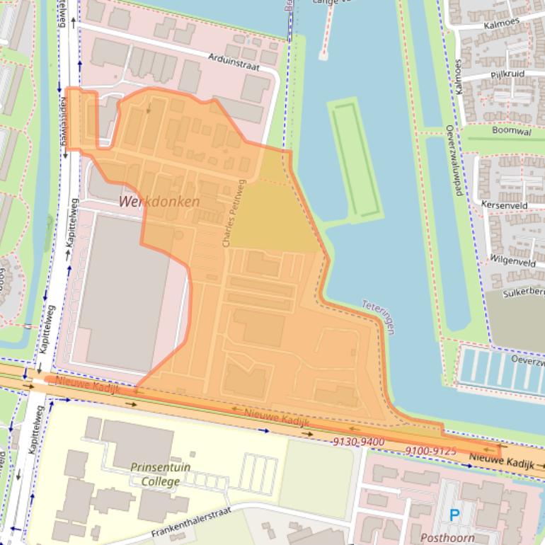 Kaart van postcodegebied 4827HJ.
