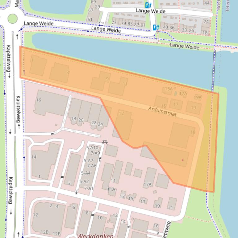 Kaart van postcodegebied 4827HK.