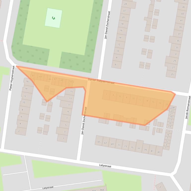 Kaart van postcodegebied 4827JD.