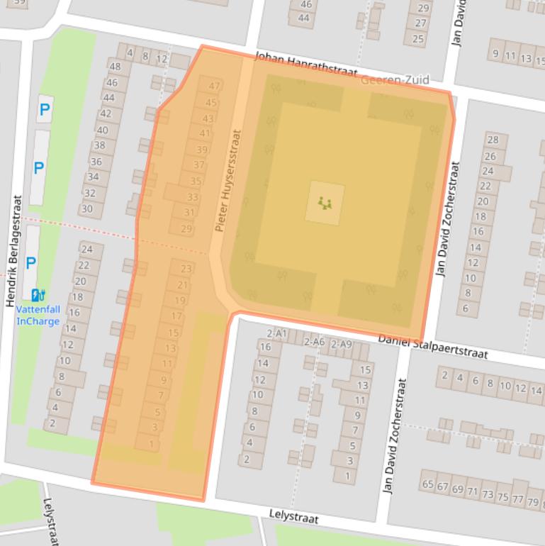 Kaart van postcodegebied 4827JE.