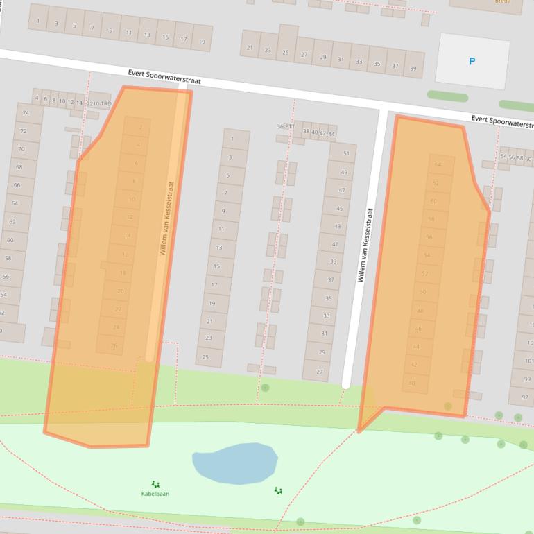 Kaart van postcodegebied 4827LK.