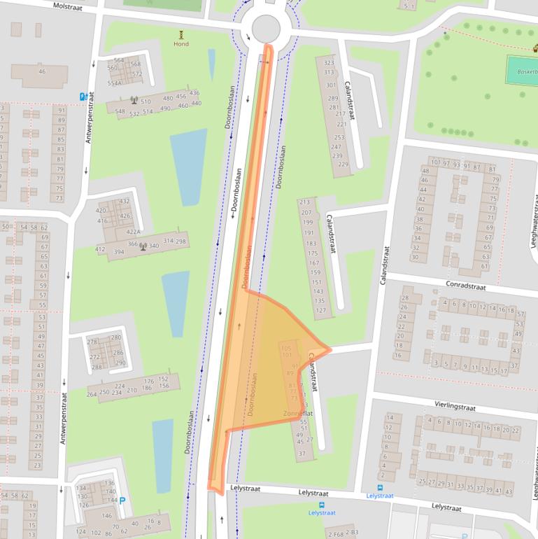 Kaart van postcodegebied 4827NC.