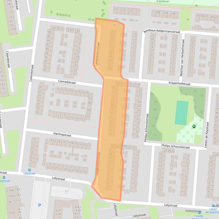 Kaart van postcodegebied 4827NL.