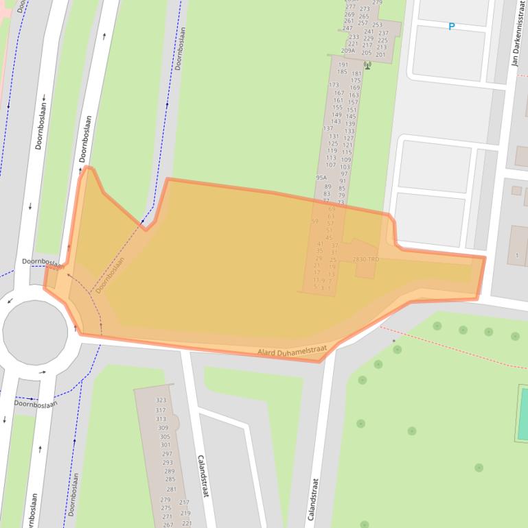 Kaart van postcodegebied 4827PA.