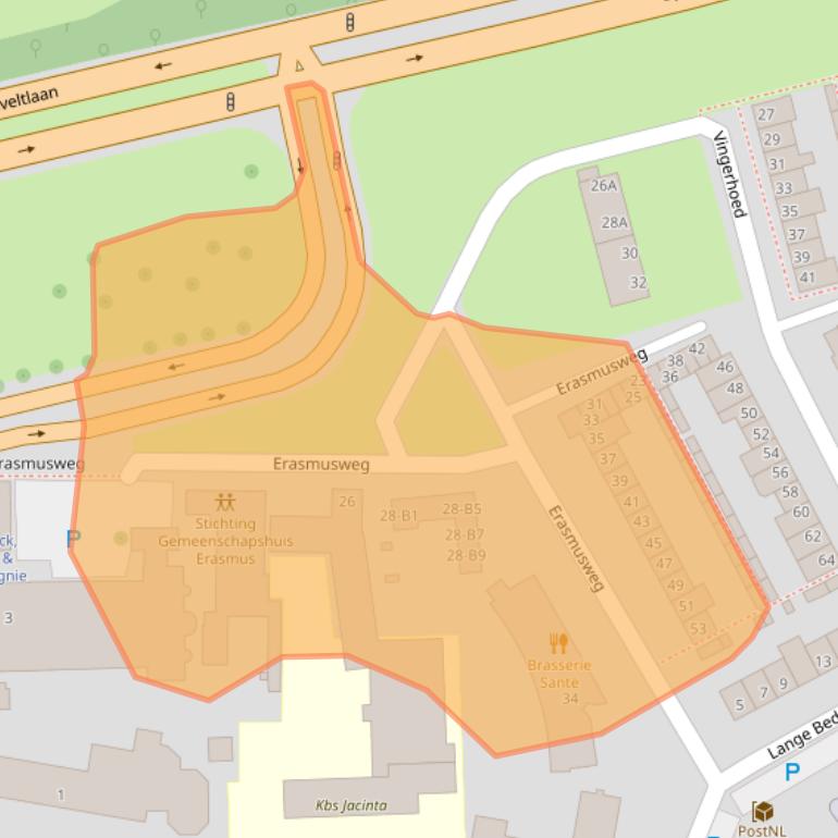 Kaart van postcodegebied 4834AA.