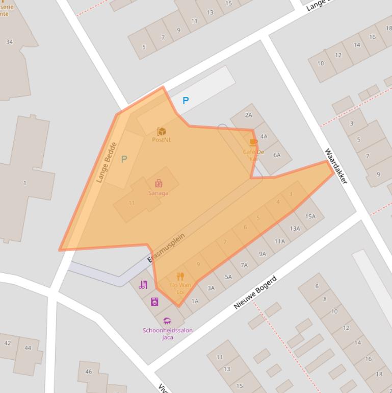 Kaart van postcodegebied 4834AD.