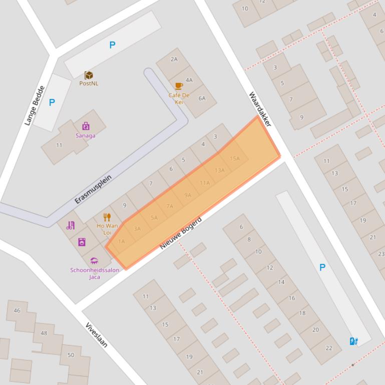 Kaart van postcodegebied 4834AJ.