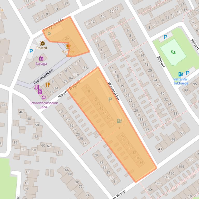 Kaart van postcodegebied 4834AL.