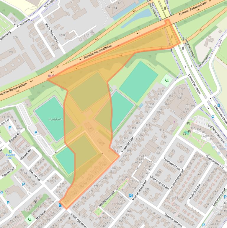 Kaart van postcodegebied 4834CG.