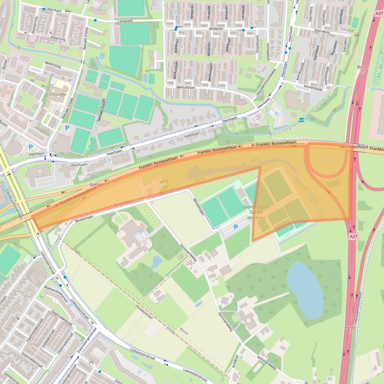 Kaart van postcodegebied 4834CS.