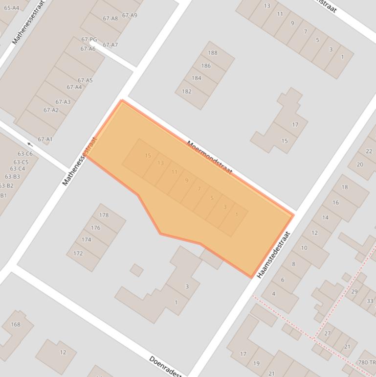 Kaart van postcodegebied 4834EE.