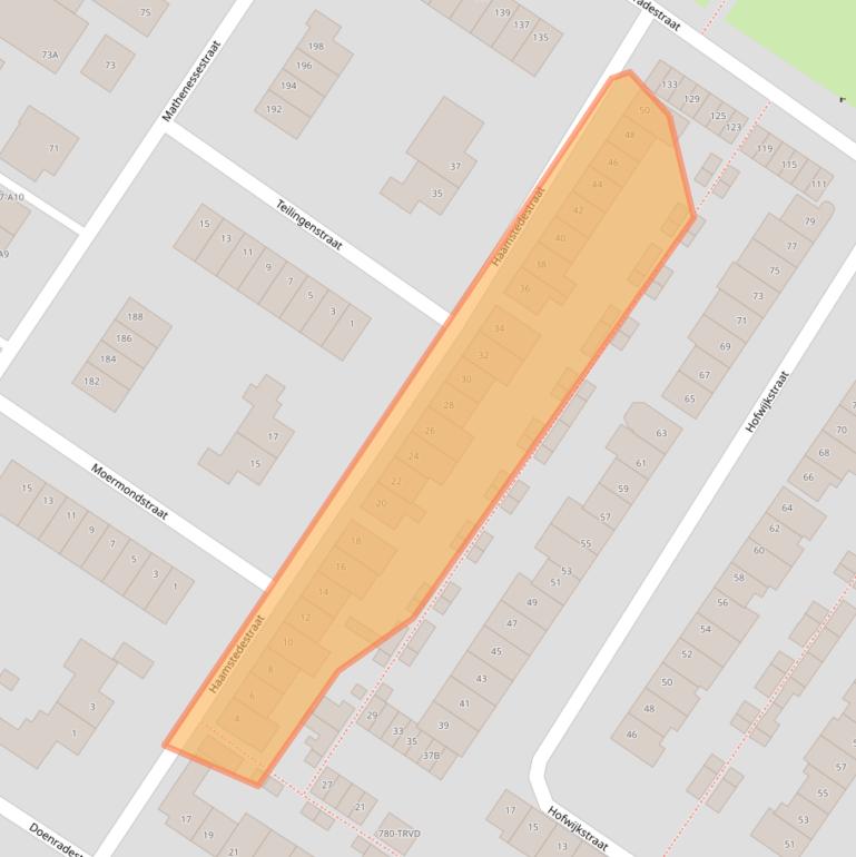 Kaart van postcodegebied 4834EJ.