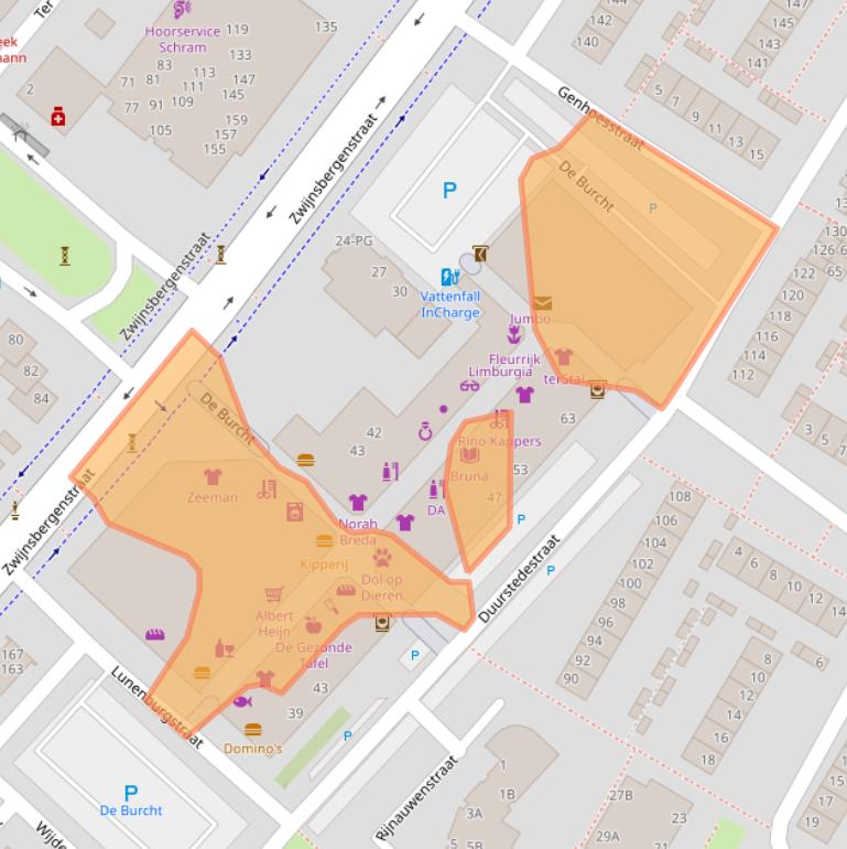 Kaart van postcodegebied 4834HE.