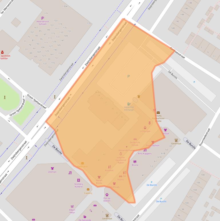 Kaart van postcodegebied 4834HK.