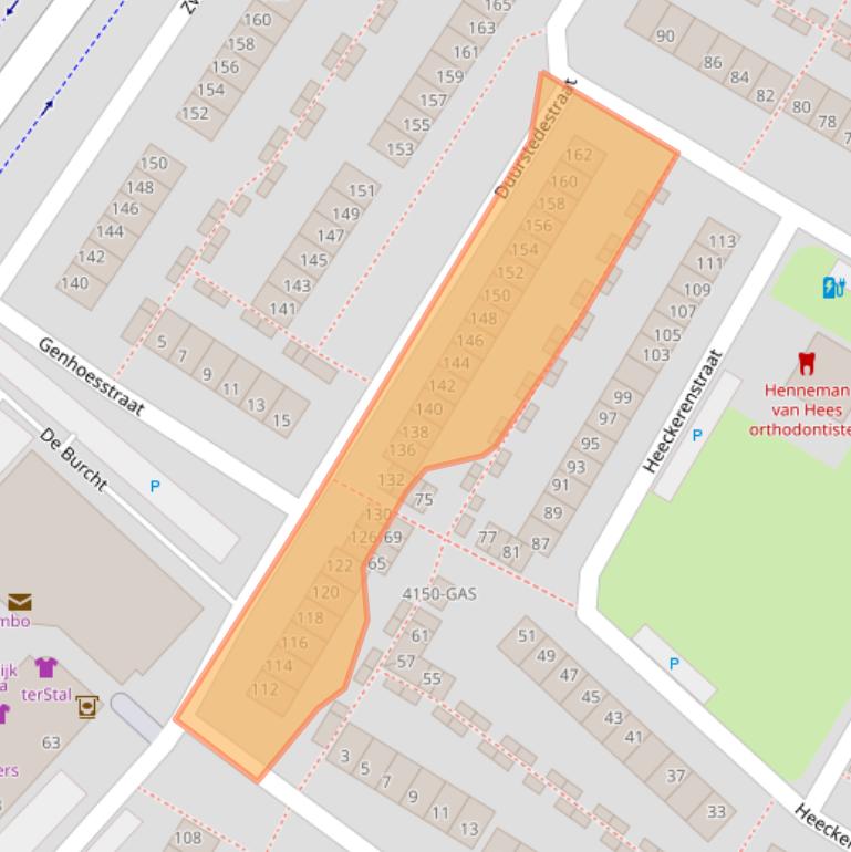 Kaart van postcodegebied 4834HN.