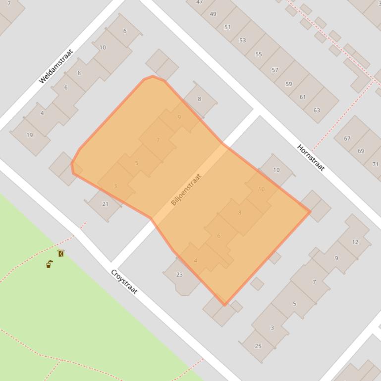 Kaart van postcodegebied 4834JJ.