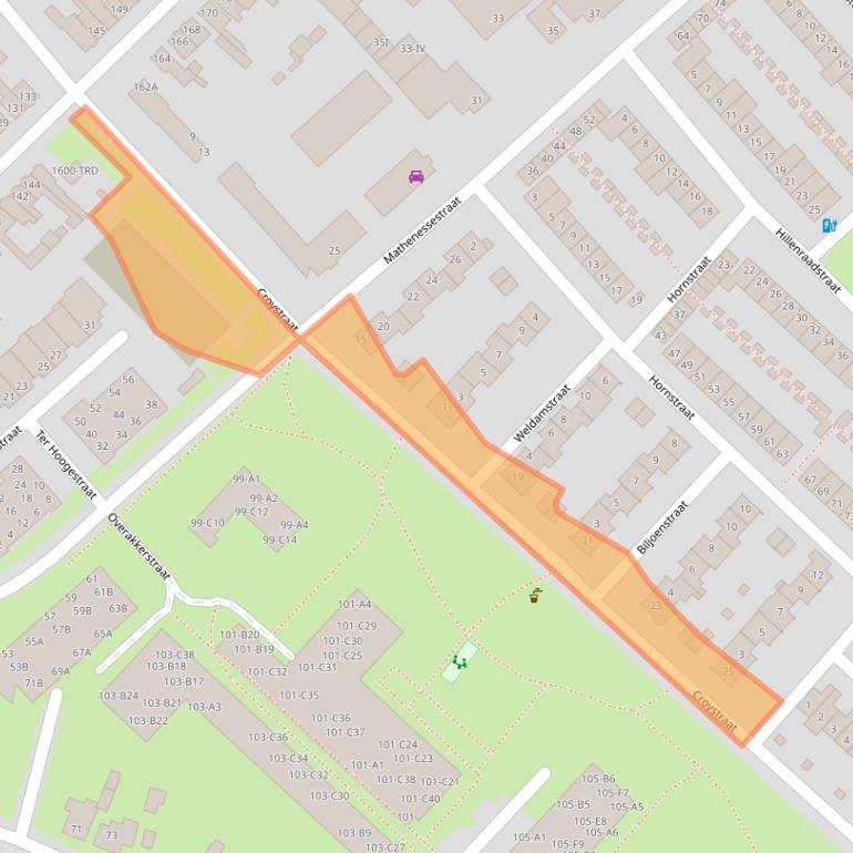 Kaart van postcodegebied 4834JK.