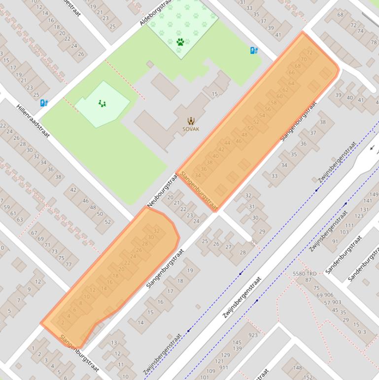 Kaart van postcodegebied 4834JM.