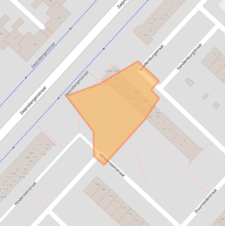 Kaart van postcodegebied 4834KB.