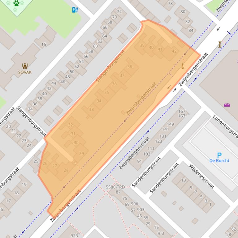 Kaart van postcodegebied 4834KW.