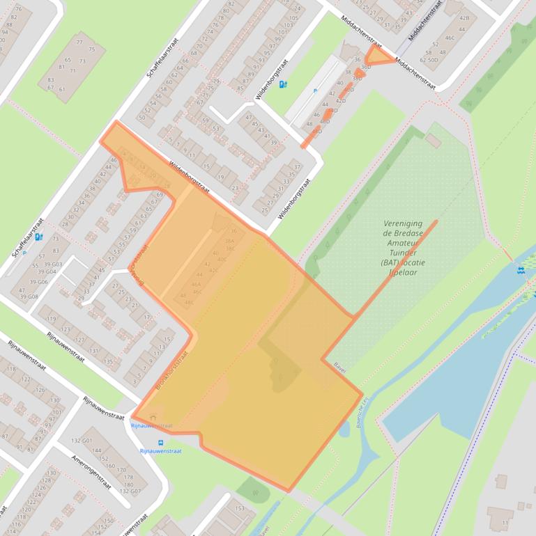 Kaart van postcodegebied 4834PJ.