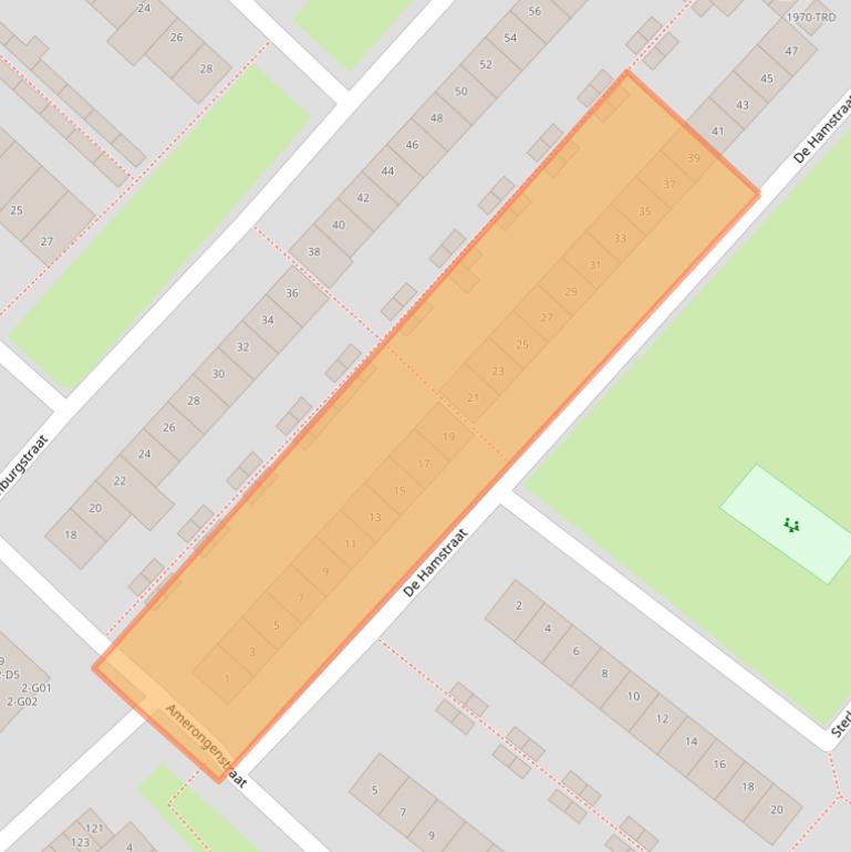 Kaart van postcodegebied 4834RH.