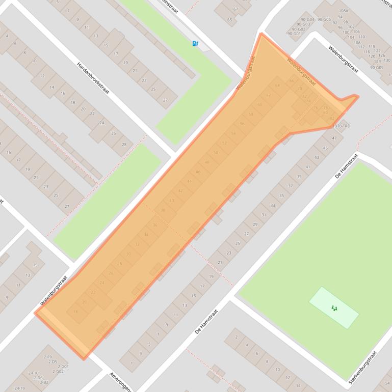 Kaart van postcodegebied 4834RL.